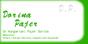 dorina pajer business card